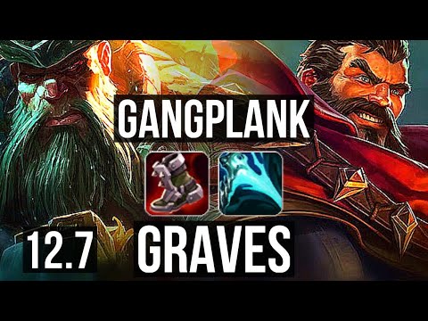 GANGPLANK vs GRAVES (TOP) | Rank 5 GP, 1/0/5 | KR Challenger | 12.7