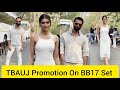 Shahid Kapoor Kriti Sanon At Biggboss17 Set For Teri Baaton Mein Aisa Uljha Jiya Film Promotion