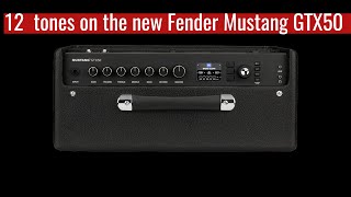 Video thumbnail for Fender Mustang GTX-50 : Twelve quick tones by james ryan