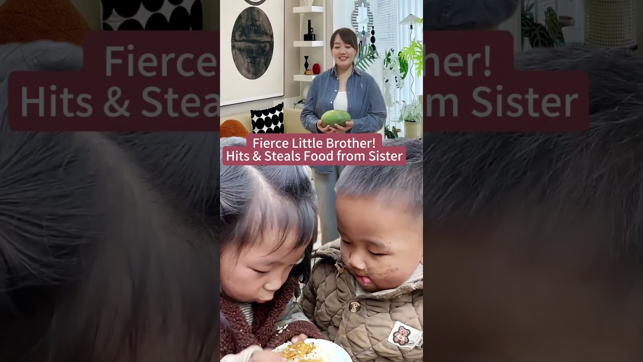 Fierce Little Brother! Hits & Steals Food from Sister / 맹렬한 남동생! 언니 안먹여주면 때리고 음식 빼앗기