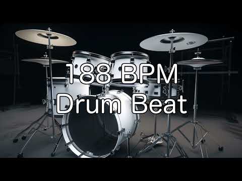 188 BPM Rock Drum Beat for Musical Practise