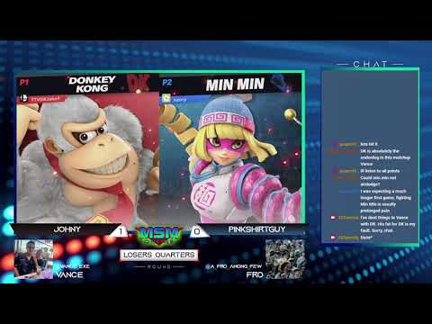 MSM 53 SSBU Online Tournament - PinkShirtGuy (Min Min) vs. JohnY (Donkey Kong) Losers QF