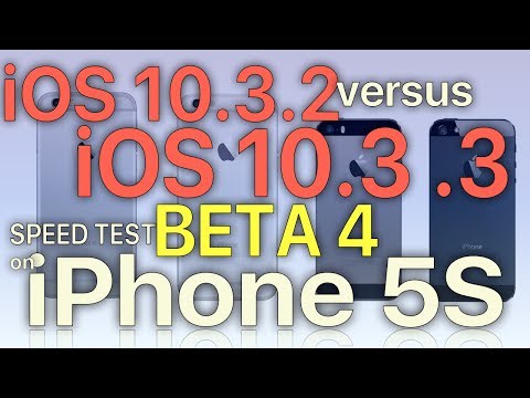iPhone 5S : iOS 10.3.2 vs iOS 10.3.3 Beta 4 Speed Test (Build 14G5053a) Public Beta 4