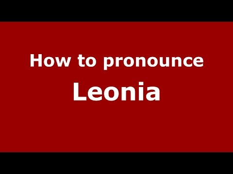 How to pronounce Leonia