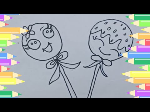 Cute Lollipop 🍭 Painting Tutorial