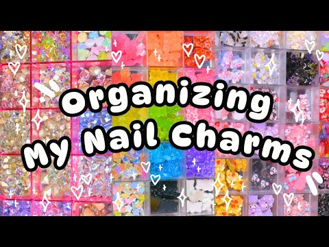 ‧₊˚🌈 NEW CHARM ORGANIZER!!! 💜 Reorganizing All My Nail Charms in One Place🍓₊˚.