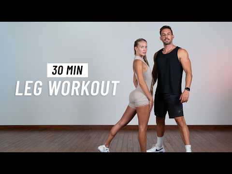 30 Min Leg Workout - Lower Body Strength at Home (No Equipment)