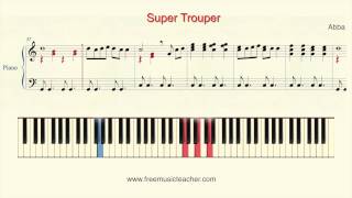 How To Play Piano: Abba "Super Trouper" Piano Tutorial by Ramin Yousefi