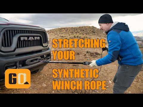 New Synthetic Rope Stretch on RAM 2500 Power Wagon with Warn Winch