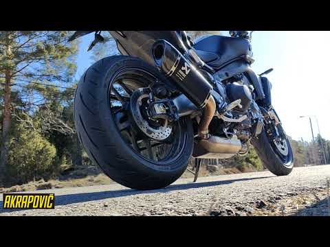 MT-09 2024-2025 Akrapovic Racing Line Titanium (No DB-killer) vs Stock exhaust comparison