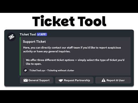 How to Setup Ticket Tool Bot in your Discord Server!