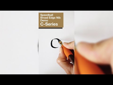 Speedball C-Series Nibs Demo with Sandro Bonomo (Broad Edge Nibs Calligraphy)