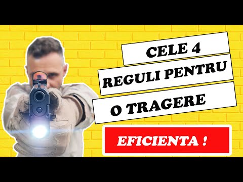 Cei 4 pași pentru o tragere eficientă.Poziția-priza pe armă-luarea liniei de ochire și darea focului