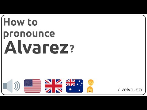 How to pronounce Alvarez in english?