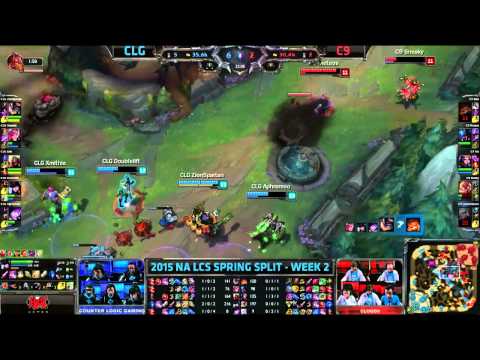 NA LCS 2015 Spring W2D2: Counter Logic Gaming vs Cloud 9 Highlights