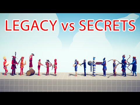 LEGACY Team vs SECRETS Team - Totally Accurate Battle Simulator TABS
