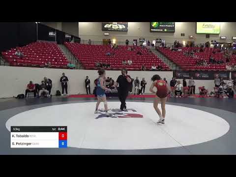 53 Kg Rnd Of 16 - Kiely Tabaldo, Royalty Wrestling Club Vs Sydney Petzinger, Cardinal Wrestling Cl