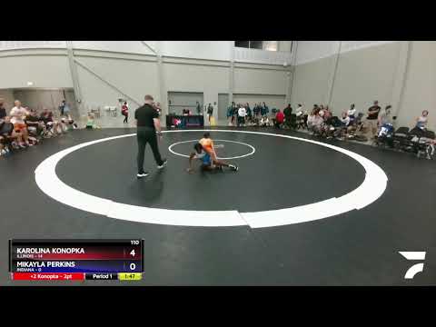 110 Lbs Round 3 (6 Team) - Karolina Konopka, Illinois Vs Mikayla Perkins, Indiana D8ab