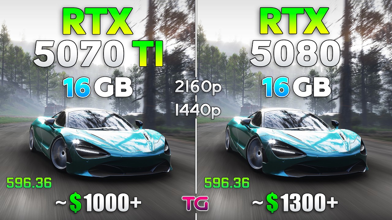 RTX 5070 Ti vs RTX 5080 - Big Comparison with New Drivers | 1440p & 4K