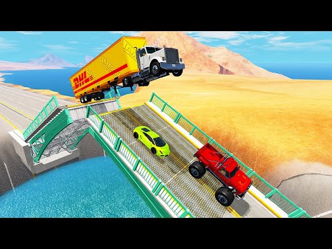 Cars vs  Draw Bridge Potholes #2 – BeamNG.Drive