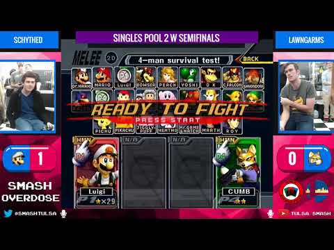 Smash Overdose 4 - Schythed (Luigi) vs Lawngarms (Fox) - Pool 2 Winners Semis