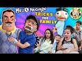 Hello Neighbor Tricks FGTEEV Family Duddz In Trouble Funny Jumping Game Skit