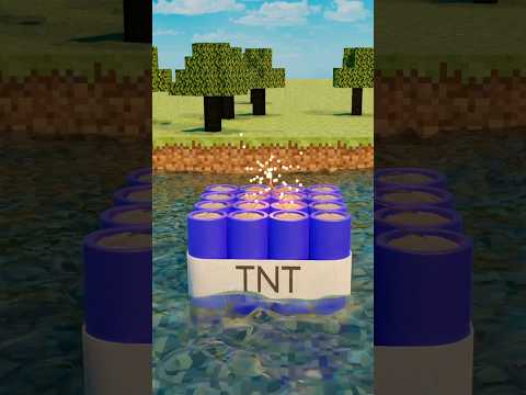 "Mind-Blowing TNT vs Water Realism in Minecraft RTX!" #shorts