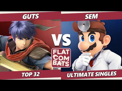 Flat Combats 3 Top 32 - Guts (Ike) Vs. Sem (Dr. Mario) SSBU Smash Ultimate