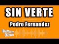 Pedro Fernandez - Sin Verte (Versión Karaoke)