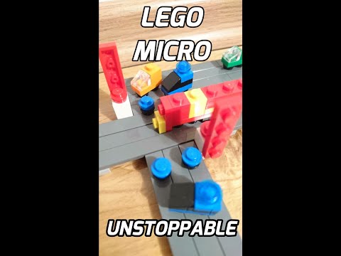 The LEGO Micro Unstoppable Train at the Railway Crossing!