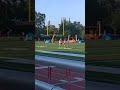 Alex running track 300 hurdles