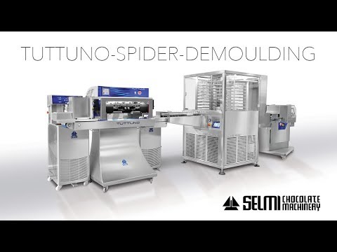 TUTTUNO ONE SHOT CHOCOLATE DEPOSITOR, SPIDER VERTICAL TUNNEL and AUTOMATIC DEMOULDING
