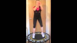 Basic Bounce cardiovascular exercise on a mini trampoline