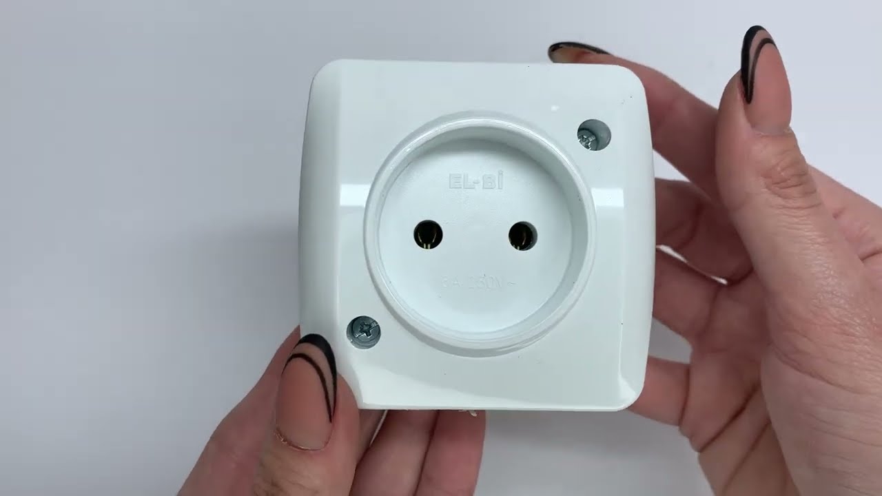 Розетка El-BI Alsu одинарна б/з накладна біла IP20 (504-010200-215)