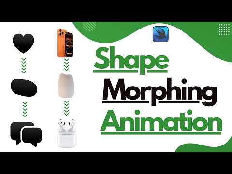 SwiftUI Shape Morphing View | Morphing SF Symbols | Metaball Effect | Gooey Morphing Animation thumbnail