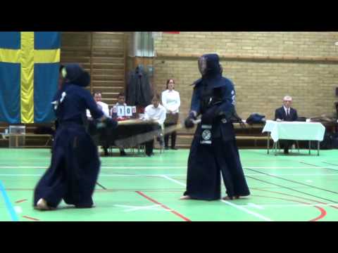 Kendo SM 2014 - Herr, Finalmatch - Edde Johansson (röd) mot Göran Aranda (vit)
