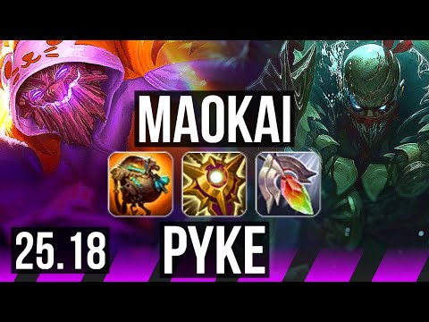 MAOKAI & Jinx vs PYKE & Senna (SUP) | NA Master | 25.18