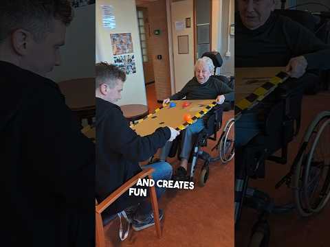 He creates games to play with the elderly at nursing homes ❤️ @bewegenisleven-joel