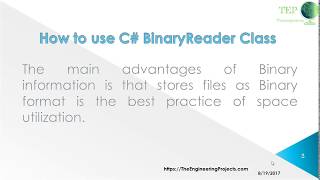 090 - How to use C# BinaryReader Class