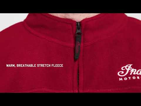 Men's Zip Thru Fleece Top, Red | Indian Motorcycle