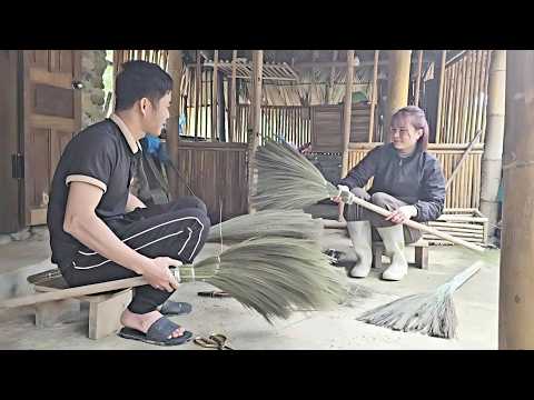 A strange girl appeared, and Nam taught her how to make brooms from reeds.