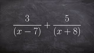 Adding two rational expressions by determine the LCD and adding like terms