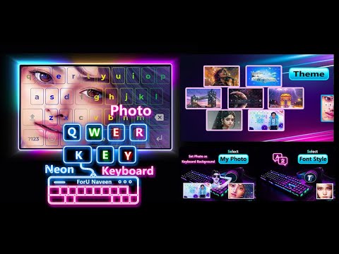Neon Photo Keyboard LED Theme Video