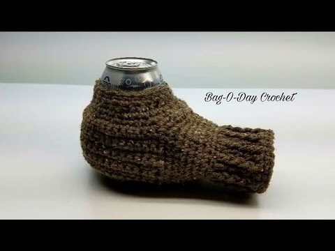 HOW TO CROCHET - CAN COZY | The Beverage Buddy | BAG O DAY CROCHET  Tutorial #459