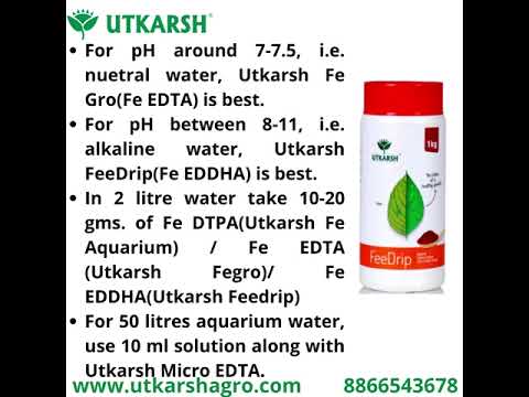 Utkarsh fegro iron -fe-12% (100% water soluble foliar spray)...