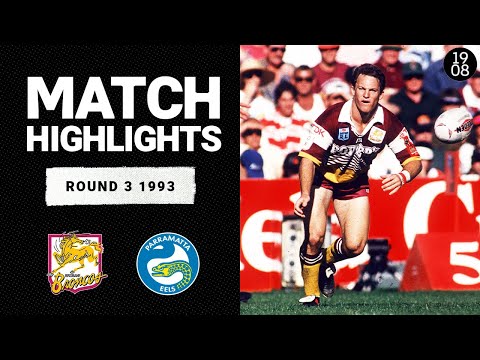 Brisbane Broncos v Parramatta Eels | Round 3, 1993 | Match Highlights | NRL