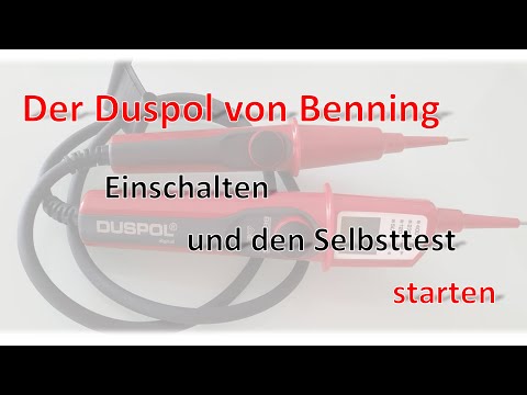 Benning's Duspol / Switching on and the self-test / Electrical engineering