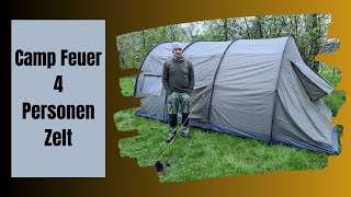 CampFeuer TunnelzeltX 4 Personen Zelt Test und Aufbau