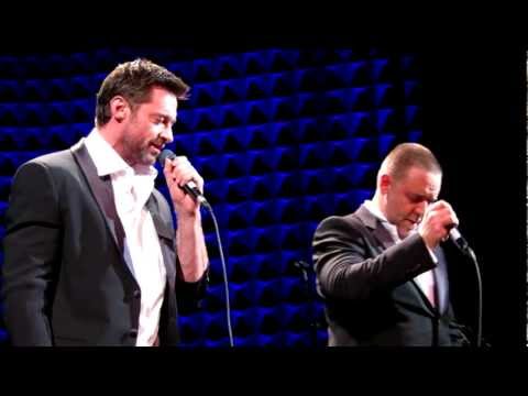 The Confrontation, Russell Crowe & Hugh Jackman, NYC Indoor Garden Party 3