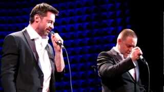 The Confrontation, Russell Crowe & Hugh Jackman, NYC Indoor Garden Party 3